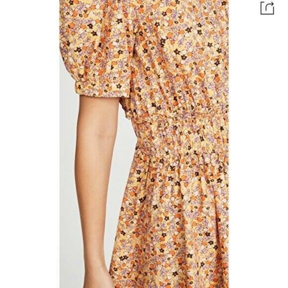 Free People Pennie Honey Combo Floral Mini Dress - Picture 3 of 6